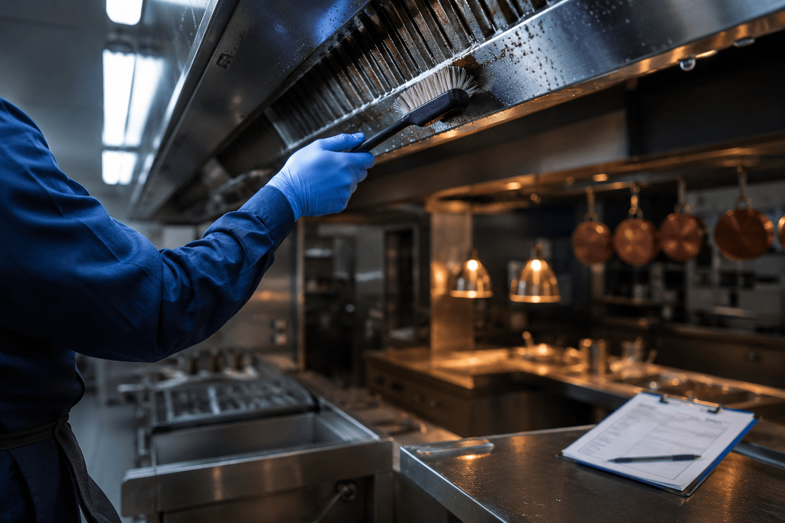 Kontrole i przeglądy w restauracji — DDD, separator tłuszczu, okapy i wentylacja